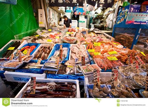 Tsukiji Fish Market Tokyo Editorial Image Image Of Tokyo 11912130
