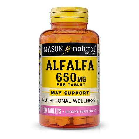 Alfalfa 650 Mg 10 Grain Mason Vitamins