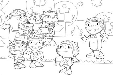 Henry Hugglemonster Coloring Pages Coloring Nation