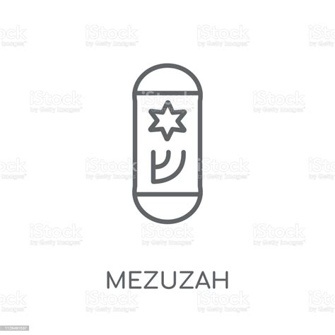 Mezuzah Linear Icon Modern Outline Mezuzah Logo Concept On White