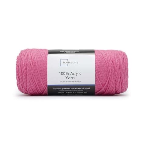 Mainstays 100 Acrylic Yarn 7 Oz Medium Pink