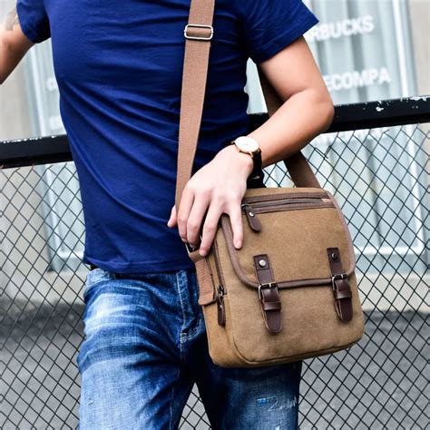 Casual Fashion Canvas Mens Bag Canvas Shoulder Bags Business Messenger