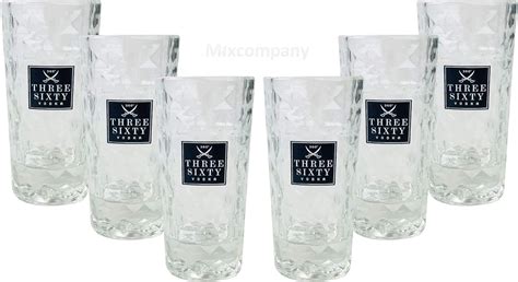 Three Sixty Vodka Wodka Shotgläser Gläser Glas Set 6 Stück 2 Und 4cl