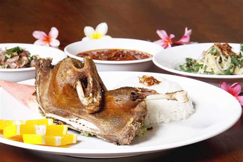 Recommended dish is, of course, the famous crispy duck served with balinese vegetables and sambal matah. Bebek Bengil, Nusa Dua, Bali