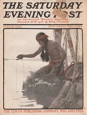 ORIG VINTAGE MAGAZINE COVER SATURDAY EVENING POST JULY By