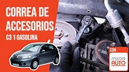 Cómo cambiar la correa de accesorios Citroën C3 1 1.1i 🚗 - YouTube