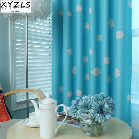 Xyzls Pure Fresh Cloud Tulle Curtain Fabric Blinds Blackout Curtains