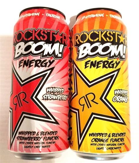 2x Rockstar Whipped Boom Energy Drink1xstrawberry1xorange Energy Drinks