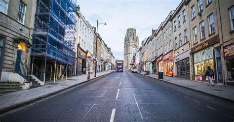Norwich beat forest but farke . Pictures show Bristol city centre deserted on first day of ...