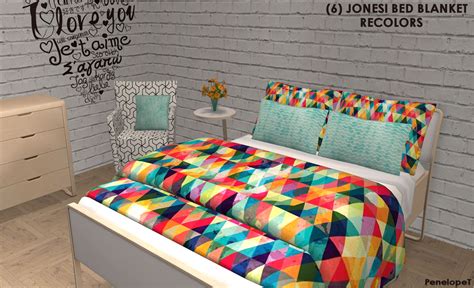 Mod The Sims Patterned Jonesi Bed Blanket Recolors