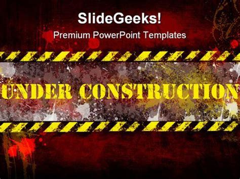 Under Construction Poster Background Powerpoint Templates And