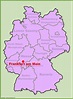 Frankfurt location on the Germany map - Ontheworldmap.com