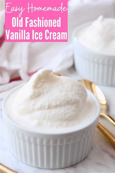 Homemade Vanilla Old Fashioned Ice Cream Recipe WhitneyBond Com