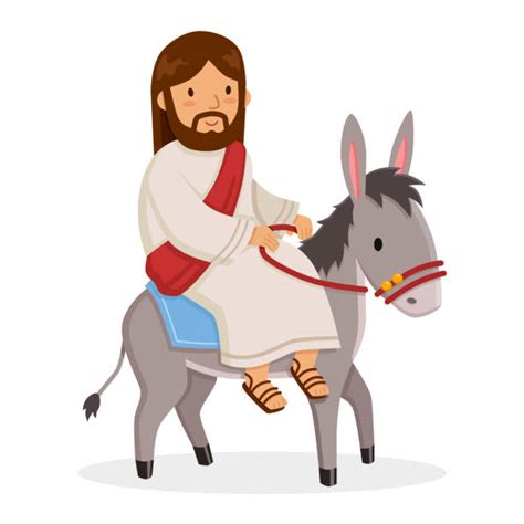 120 Jesus Riding Donkey Stock Illustrations Royalty Free Vector