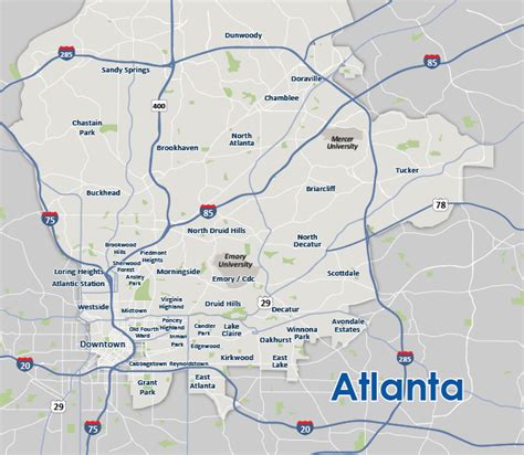 Intown Atlanta Zip Code Map United States Map