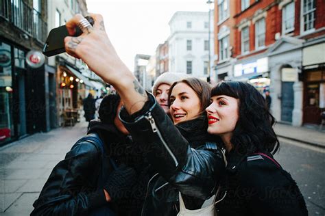 A Group Of Beautiful Young Women Take A Selfie By Stocksy Contributor Kkgas Stocksy