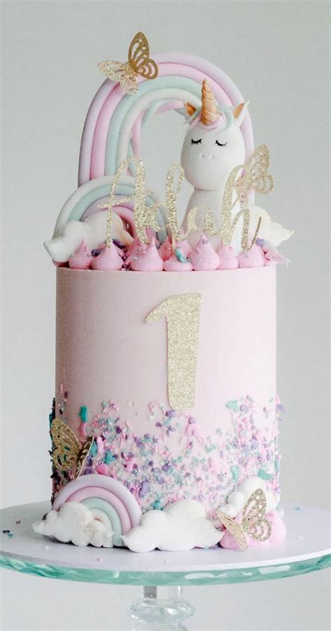 Cute Unicorn Cake Designs Pastel Rainbow Unicorn Birthday Cake
