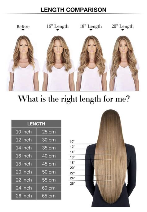 Length Chart Hair Extensions Hairsxe