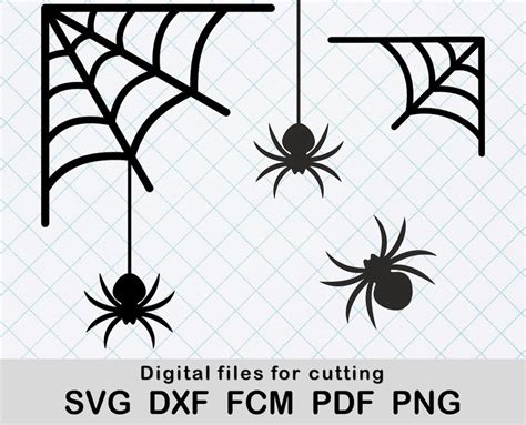 Corner Spider Web Svg For Diy Halloween Decor Halloween Svg Etsy
