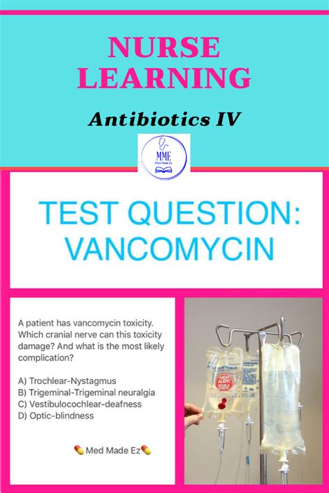 IV Antibiotic Vancomycin Nursing Questions Nclex Questions Trigeminal