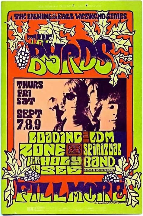 The Byrds Poster Psychedelic Poster Vintage Concert Posters Concert