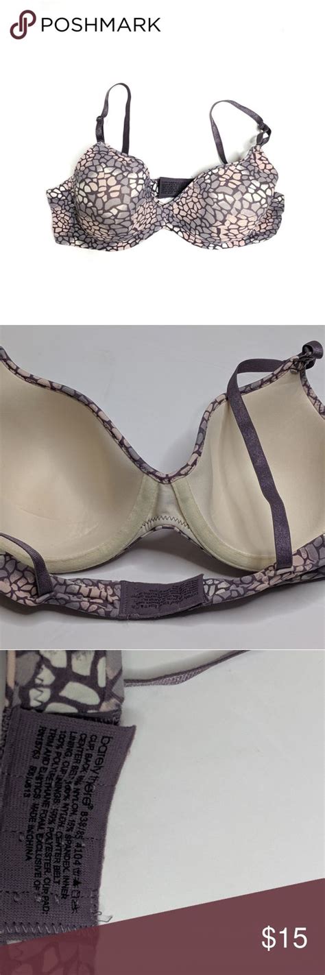 🌿 Barely There Plus Size Lavender Spotted Bra 38b