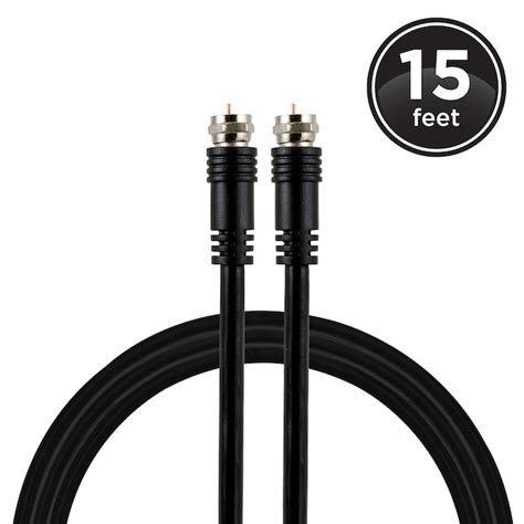 Utilitech 15 Ft Rg6 Black Coaxial Cable In The Coaxial Cables