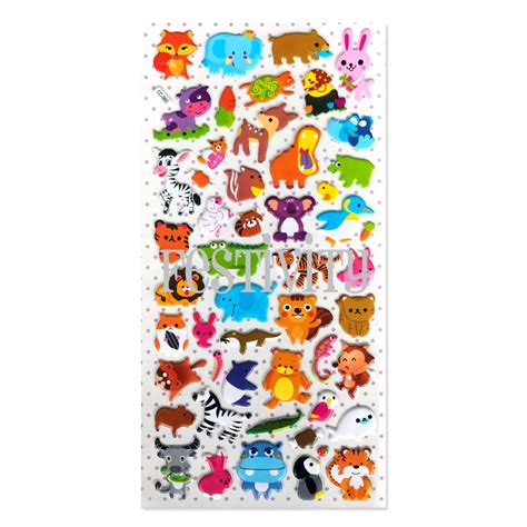 Animals Puffy Sticker Sheet Festivity