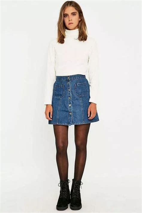 43 Elegant Denim Skirts Outfits Ideas Winter Skirt Outfit Denim