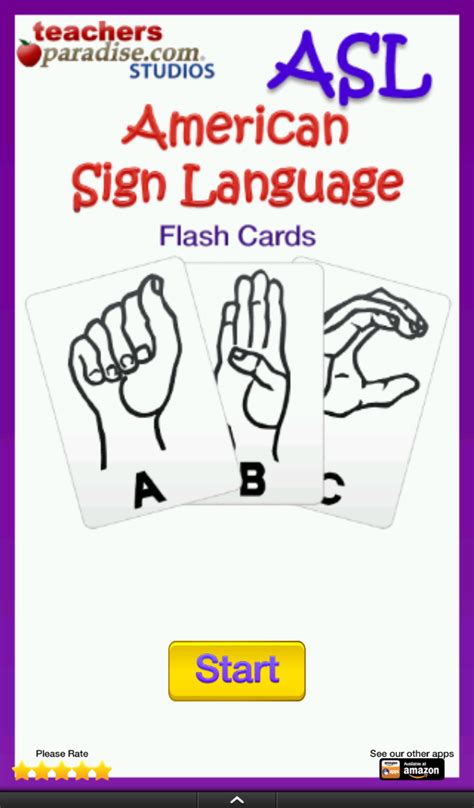 Asl American Sign Language Flash Cards Amazonca
