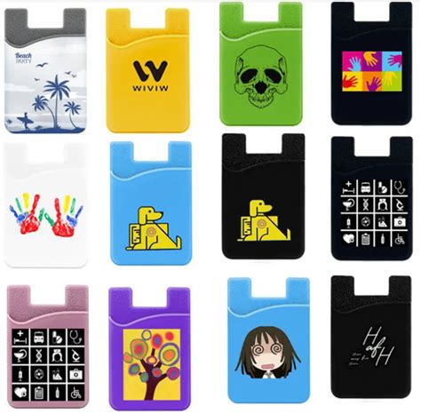 Wholesale Mobile Phone Wallet Sticker Credit Card Holder Silicone Card