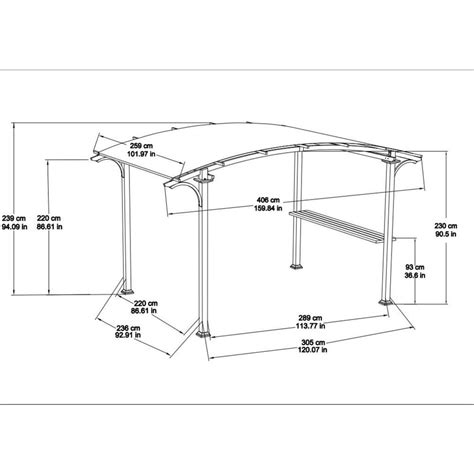Sunjoy Alamo 85 Ft X 13 Ft Steel Arched Pergola With Natural Wood