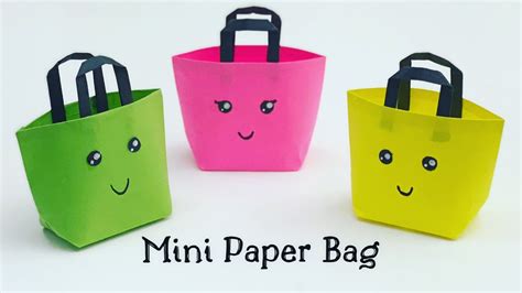 Diy Mini Paper Bag Paper Craft Easy Origami Bag Diy Paper Crafts