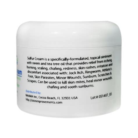 Sulfur Skin Cream 8 Oz 240 Ml Antifungal Healing Cream For Jock Itch