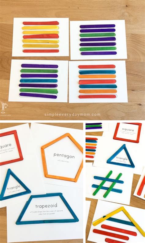 Easy Prep Popsicle Stick Projects For Young Children Shapes Preschool