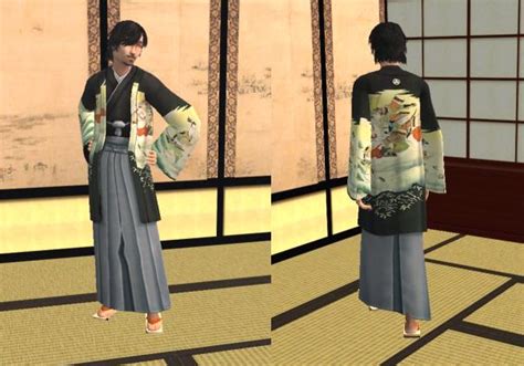 Mod The Sims Haori And Hakama Set With Samurai Motive