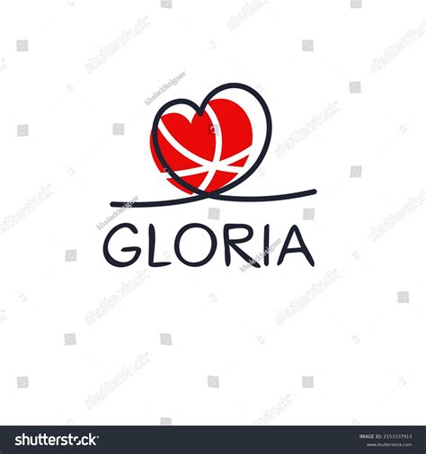 Gloria Calligraphy Female Name Vector Illustration Stock Vector Royalty Free 2153337913