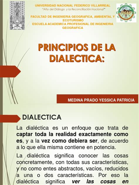 Principios De Dialectica Dialéctico Materialismo