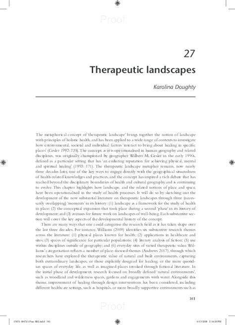 Pdf Therapeutic Landscapes Karolina Doughty