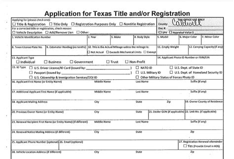 Texas Vehicle Registration Renewal