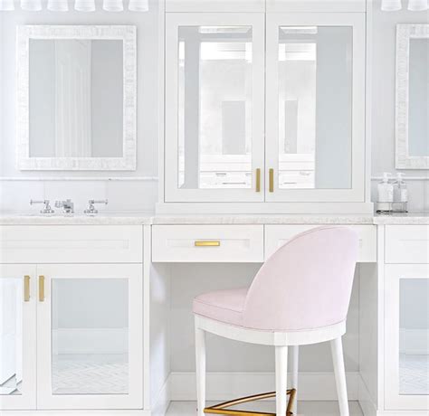 A Feminine And Glamorous Pink And White Bathroom