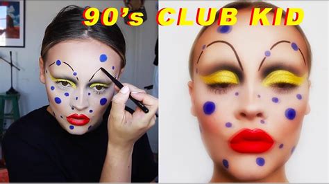 90s Club Kid Inspired Makeup Tutorial Lucy Garland Youtube