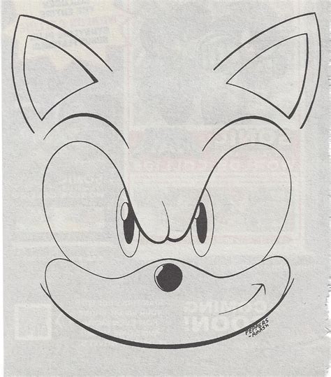 Sonic Face Coloring Free Coloring Pages