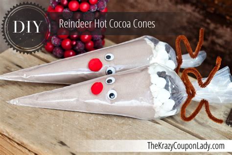 Diy Reindeer Hot Cocoa Cones