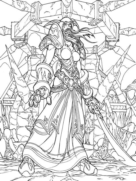 Free World Of Warcraft Coloring Page Coloring Home