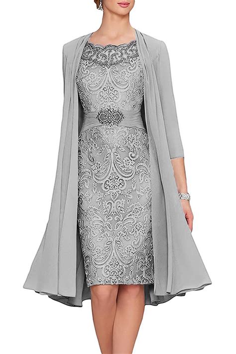 Silver Mother Of The Bride Dresses Tea Length Fashion Dresses