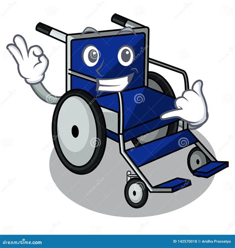 Call Me Miniature Wheelchair The Shape Of Mascot Stock Vector