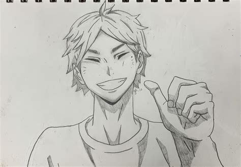 Haikyuu Drawing Drawing Of Sugawara Haikyuu Dekorisori