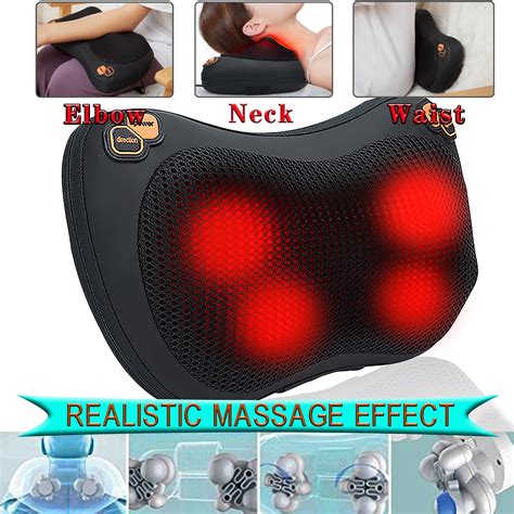 Nk Shiatsu Neck Back Massager Massage Pillow With Heat Deep Tissue Kneading Massager For