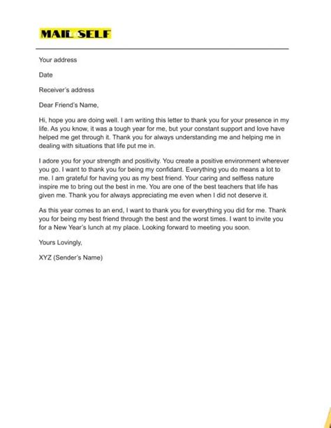 Year End Thank You Letter How To Templates And Examples Mail To Self